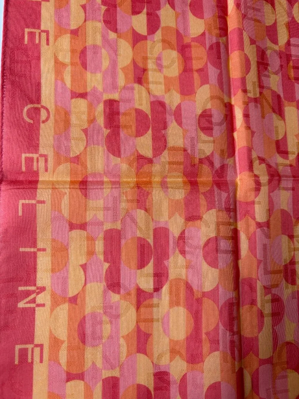 NWT Vintage CELINE Paris Geometric Cotton Scarf